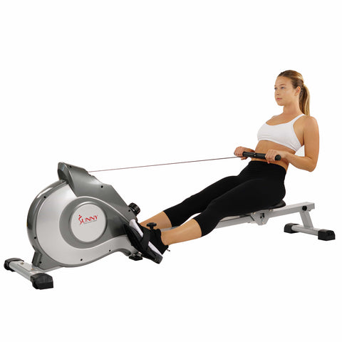 Image of Sunny Health & Fitness SF-RW5515 Magnetic Rowing Machine - Treadmills and Fitness World