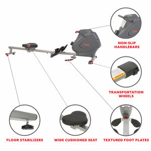 Sunny Health & Fitness Multifunction SPM Magnetic Rowing Machine - SF-RW5941 - Treadmills and Fitness World