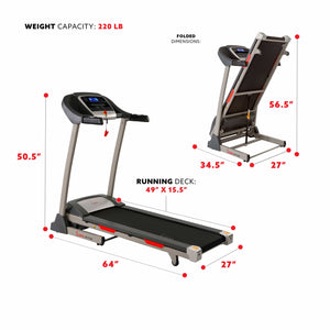 Sunny Health & Fitness Treadmill with Auto Incline - SF-T7705 - Treadmills and Fitness World