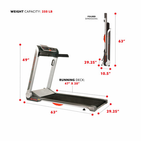 Image of Sunny Health & Fitness Strider Treadmill with 20" Wide LoPro Deck - Treadmills and Fitness World