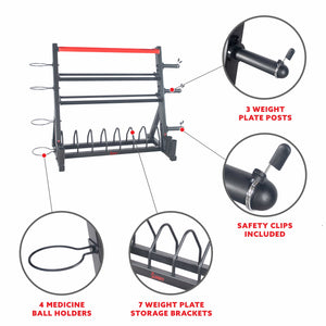 Sunny Health & Fitness All-In-One Weights Storage Rack Stand - SF-XF920025 - Treadmills and Fitness World