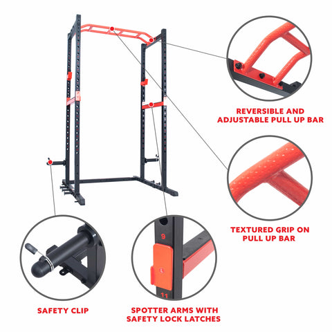 Image of Sunny Health & Fitness Power Zone Strength Rack - SF-XF9925 - Treadmills and Fitness World