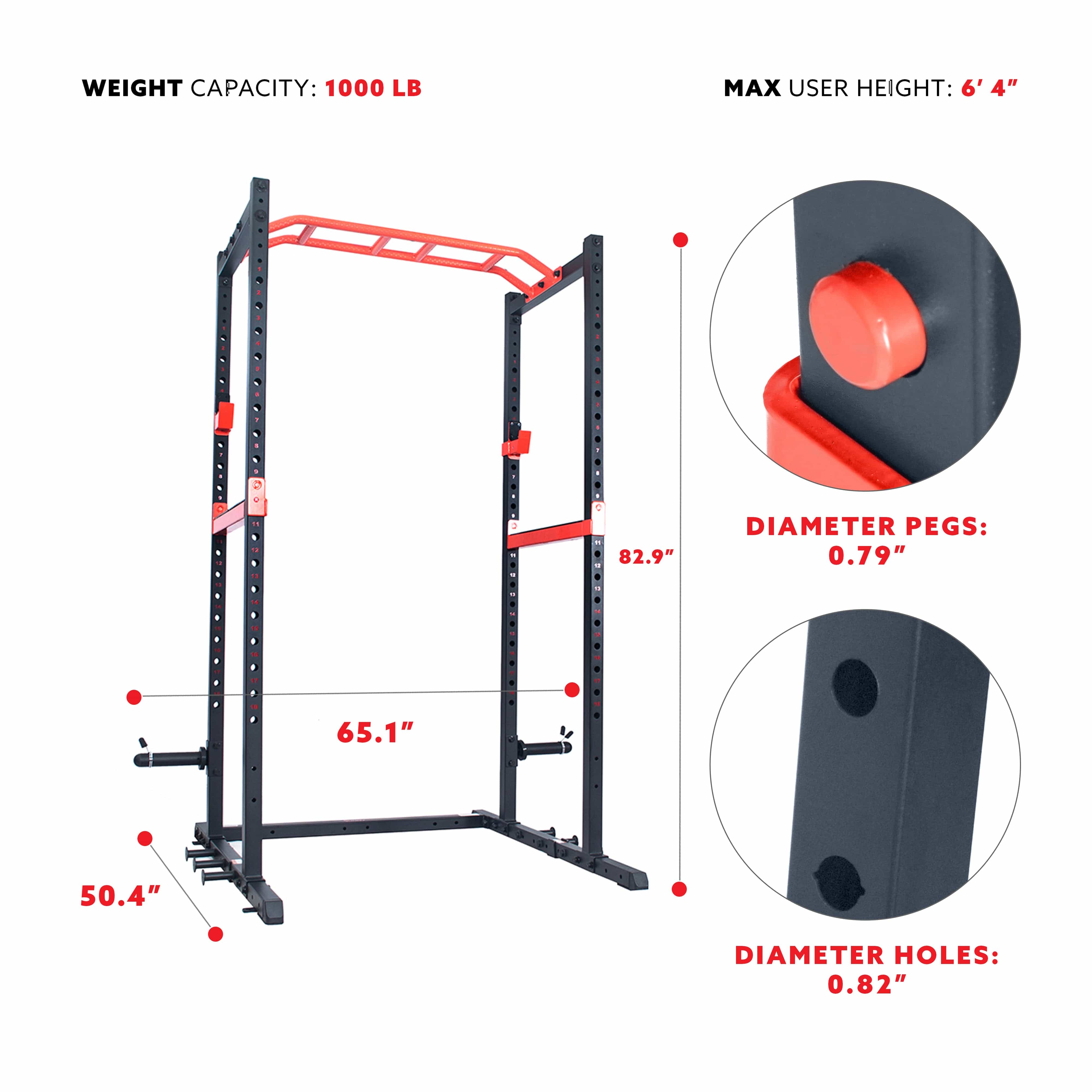 Power Strength Rack Power Cage, Sunny Squat Rack