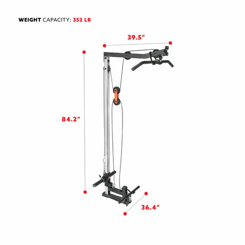 Image of Sunny Health & Fitness Lat Pull Down Attachment Pulley System for Power Racks – SF-XF9927 - Treadmills and Fitness World