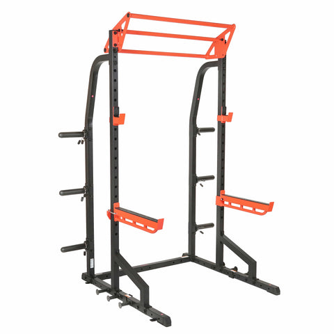 Image of Sunny Health & Fitness Power Zone Half Rack Heavy Duty Performance Power Cage with 1000 LB Weight Capacity – SF-XF9933 - Treadmills and Fitness World