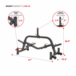 Sunny Health & Fitness Multi-Weight Plate and Barbell Rack Storage Stand SF-XF9938 - Treadmills and Fitness World