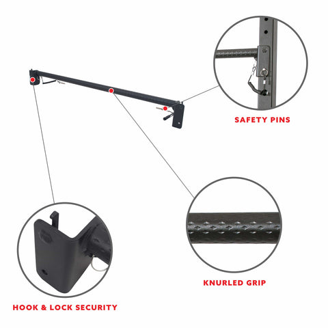 Image of Sunny Health & Fitness Pull Up Bar Attachment for Power Racks and Cages - SF-XFA001 - Treadmills and Fitness World