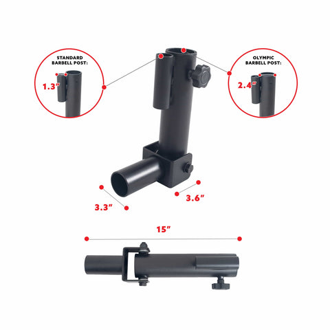 Image of Sunny Health & Fitness Landmine Attachment for Power Racks and Cages - SF-XFA004 - Treadmills and Fitness World