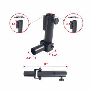 Sunny Health & Fitness Landmine Attachment for Power Racks and Cages - SF-XFA004 - Treadmills and Fitness World