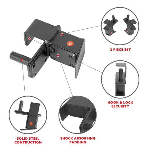 Image of Sunny Health & Fitness J-Hook Attachment for Power Racks and Cages - SF-XFA007 - Treadmills and Fitness World