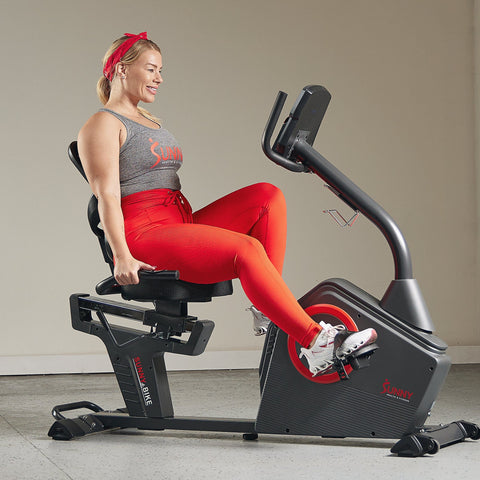 Image of Sunny Health & Fitness Premium Recumbent Bike SF-RB4850 Smart - Treadmills and Fitness World