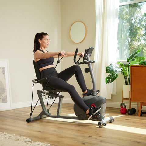 Image of Sunny Health & Fitness Performance Interactive Series Recumbent Exercise Bike - SF-RB420031 - Treadmills and Fitness World