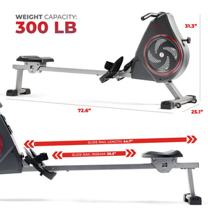 Sunny Health & Fitness Air Magnetic Rowing Machine – SF-RW520008 - Treadmills and Fitness World