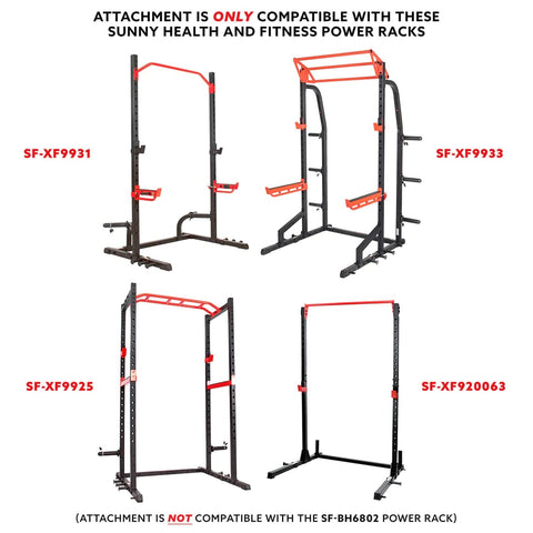 Image of Sunny Health & Fitness J-Hook Attachment for Power Racks and Cages - SF-XFA007 - Treadmills and Fitness World