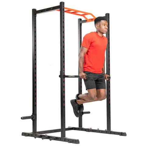 Image of Sunny Health & Fitness Dip Bar Attachment for Power Racks and Cages - SF-XFA002 - Treadmills and Fitness World